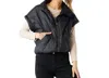 Coco + Carmen Brooke Cropped Puffer Vest In Black In Black