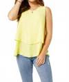Coco + Carmen Callum Double Layer Tank In Yellow In Yellow
