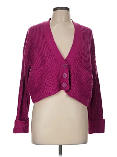 Pre-owned Coco + Carmen Cardigan Sweater In Purple