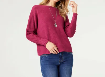 COCO + CARMEN CIANA PULLOVER SWEATER IN CRANBERRY