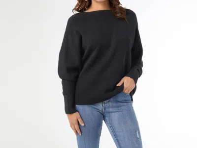 Coco + Carmen Ciana Pullover Sweater With Lattice Back In Black