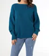 Coco + Carmen Ciani Lattice Pullover Tunic In Blue In Blue