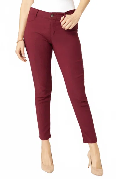Coco + Carmen Cloud 9ine Skinny Pant In Beaujolais In Burgundy