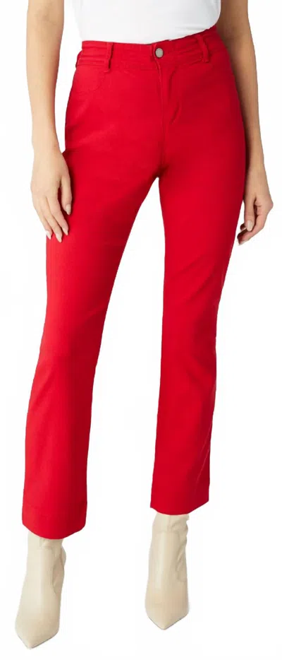 Coco + Carmen Cloud 9ine Straight Leg Pants In Red