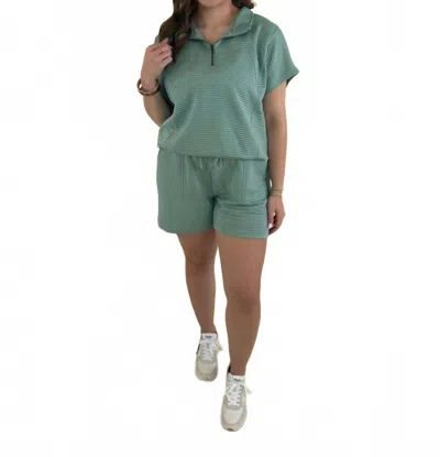 Coco + Carmen Cozymaxx Quilt Zip Set In Spearmint In Green