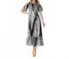 Coco + Carmen Cyrus Tropical Forest Print Maxi Dress In Black/tan In Multi