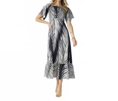 Coco + Carmen Cyrus Tropical Forest Print Maxi Dress In Black/tan In Multi