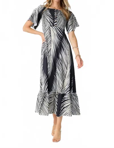Coco + Carmen Cyrus Tropical Forest Print Maxi Dress In Multi In Black