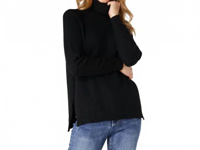 Coco + Carmen Dafne Cable Accent Sweater In Black