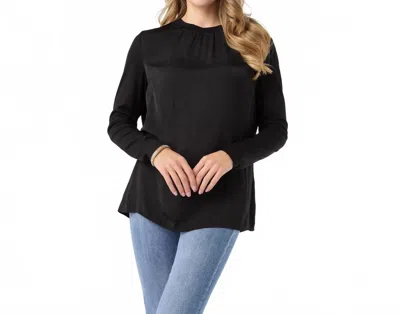 Coco + Carmen Dylane Long Sleeve Baby Mock Neck Top In Black