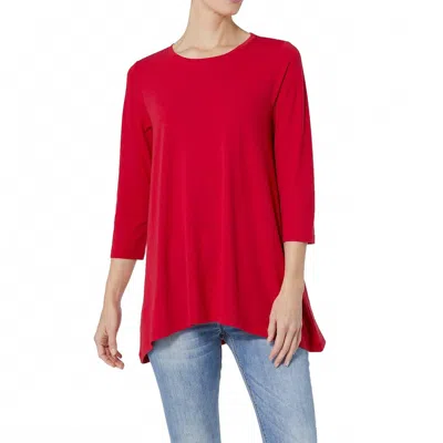 Coco + Carmen Essential Crew Neck Tunic In Red