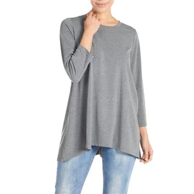 Coco + Carmen Essential Crew Neck Tunic In Smokey Grey In Gray