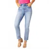 Coco + Carmen Everstretch Burst Embroidery Jean In Medium Denim In Blue