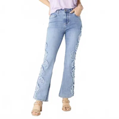 COCO + CARMEN EVERTSTRETCH BABY BOOTCUT JEANS IN LIGHT WASH