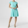 Coco + Carmen Flutter Sleeve Mini Dress In Teal In Blue