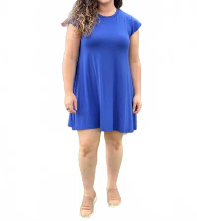 Coco + Carmen Francis Flutter Sleeve Mini Dress In Cobalt Blue