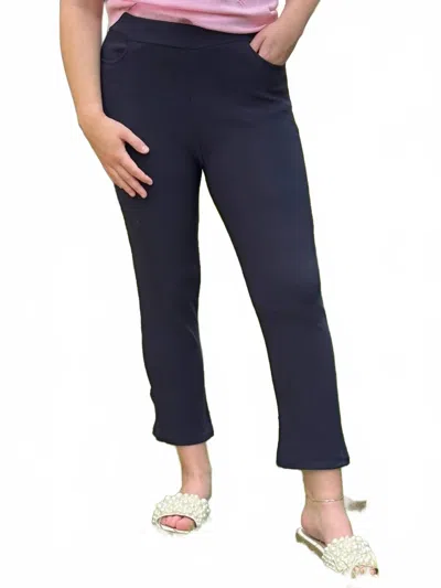 Coco + Carmen Georgie Bow Back Capri Pants In Navy In Blue