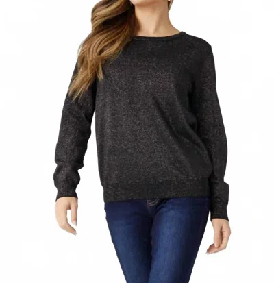 Coco + Carmen Glarus Top With Lurex And Keyhole Detail In Black