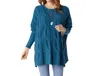 Coco + Carmen Heavenly-luxe Relaxed Cable Knit Sweater In Dark Teal In Blue
