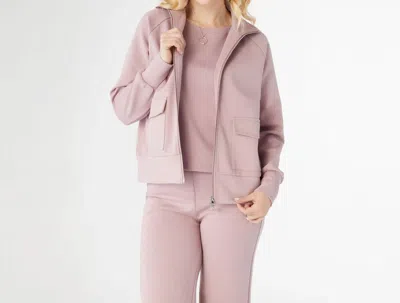 Coco + Carmen Hilarie Duo Zip Top In Rose In Multi