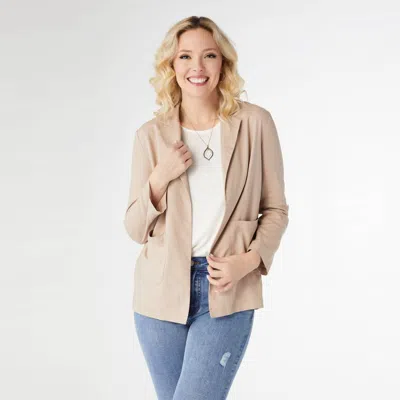 Coco + Carmen Indra Lightweight Open Blazer In Khaki In Green
