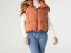 Coco + Carmen Jana Puffer Vest In Rust In Brown