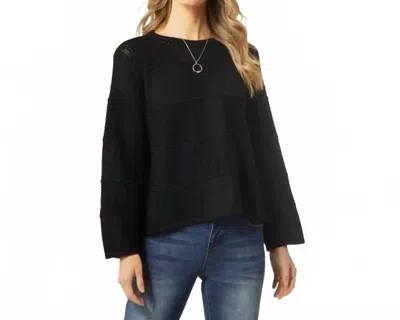 Coco + Carmen Kalani Long Sleeve Crew Neck Sweater In Black