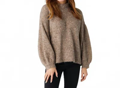 Coco + Carmen Kayne Mohair Sweater In Latte Heather In Neutral