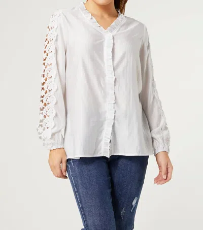 Coco + Carmen Kiana Top W/ Crochet In White