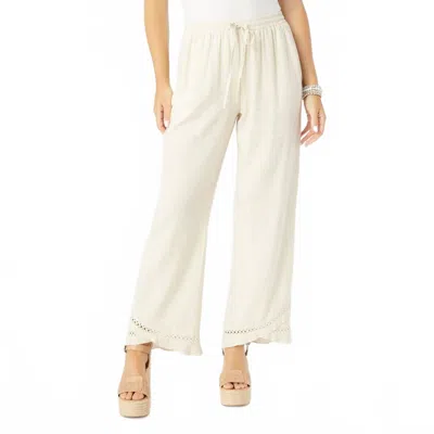 Coco + Carmen Layla Crossover Ruffle Pant In Natural In Transparent