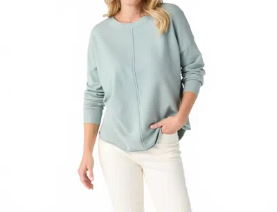 Coco + Carmen Lightweight Heavenly-luxe Long Sleeve Sweater In Sage Wisdom In Blue
