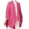 Coco + Carmen Lightweight Knit Wrap Shawl In Bright Rose