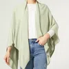 Coco + Carmen Lightweight Knit Wrap Shawl In Light Green