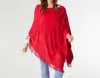 Coco + Carmen Lightweight Ponchos In Red