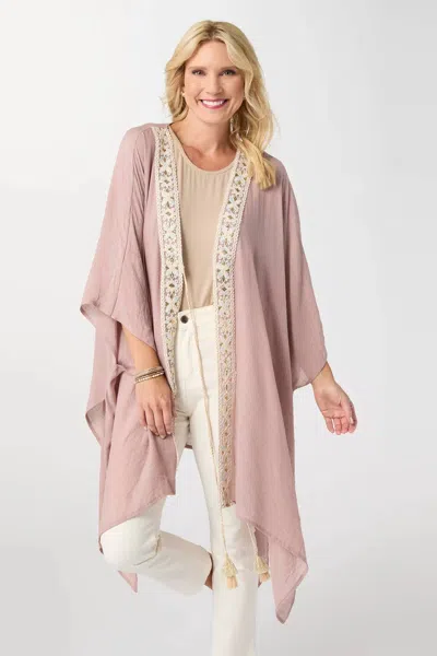 Coco + Carmen Lila Embellished Tie Front Wrap In Pink