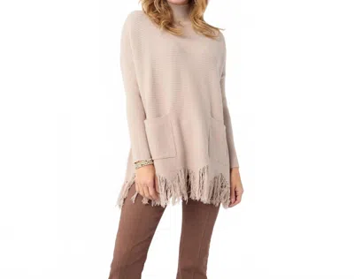 Coco + Carmen Lois Mock Neck Sweater In Clay In Neutral