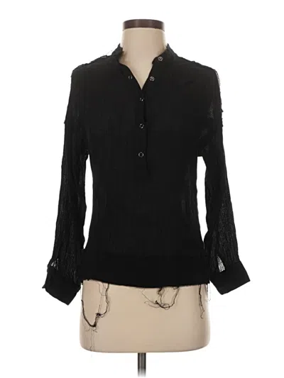 Pre-owned Coco + Carmen Long Sleeve Blouse In Black
