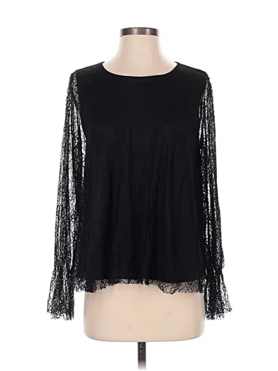 Pre-owned Coco + Carmen Long Sleeve Blouse In Black