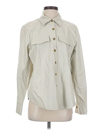 Pre-owned Coco + Carmen Long Sleeve Blouse In Ivory