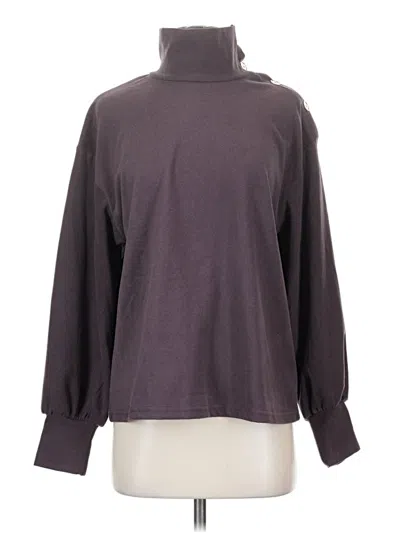 Pre-owned Coco + Carmen Long Sleeve Top Gray Turtleneck Tops