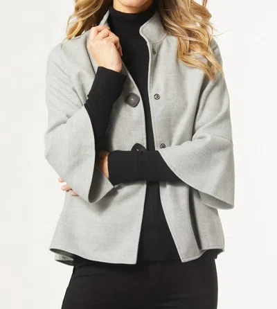 Coco + Carmen Luann Soft Brushed Cape In Mid Heather Grey In Multi