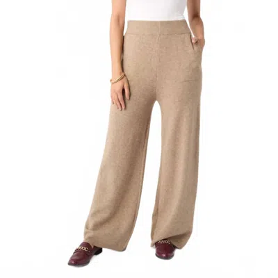 Coco + Carmen Lux Sweater Pants In Heather Tan In Brown