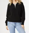 Coco + Carmen Lyla Half Zip Top In Black In Black