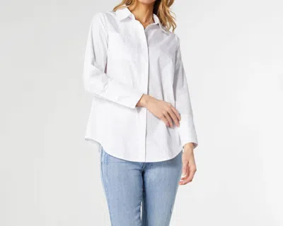Coco + Carmen Meredith Button-up Boyfriend Shirt In White