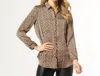 Coco + Carmen Nadja Printed Blouse In Black/brown