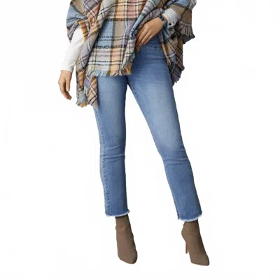 Coco + Carmen Oh My God Pull-on Snowflake Jeans In Medium Denim Wash In Blue