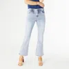 Coco + Carmen Omg Zoey Zip Flare Jeans With Side Slit In Light Wash