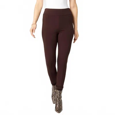 Coco + Carmen Ponte Pull On Pant In Black Coffee In Brown