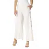 Coco + Carmen Remi Pant With Side Button Detail - Plus Size In Natural In White