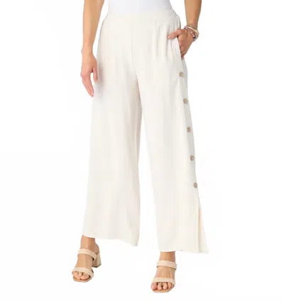 COCO + CARMEN REMI PANT WITH SIDE BUTTON DETAIL IN NATURAL